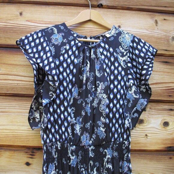 Rebecca Taylor Silk Blend Paisley Jumpsuit - Picture 7 of 10